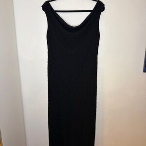 Vintage Elegant Black Maxi Dress